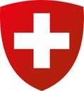 National Emblem of Switzerland. Coat of arms. Vector illustration. Royalty Free Stock Photo